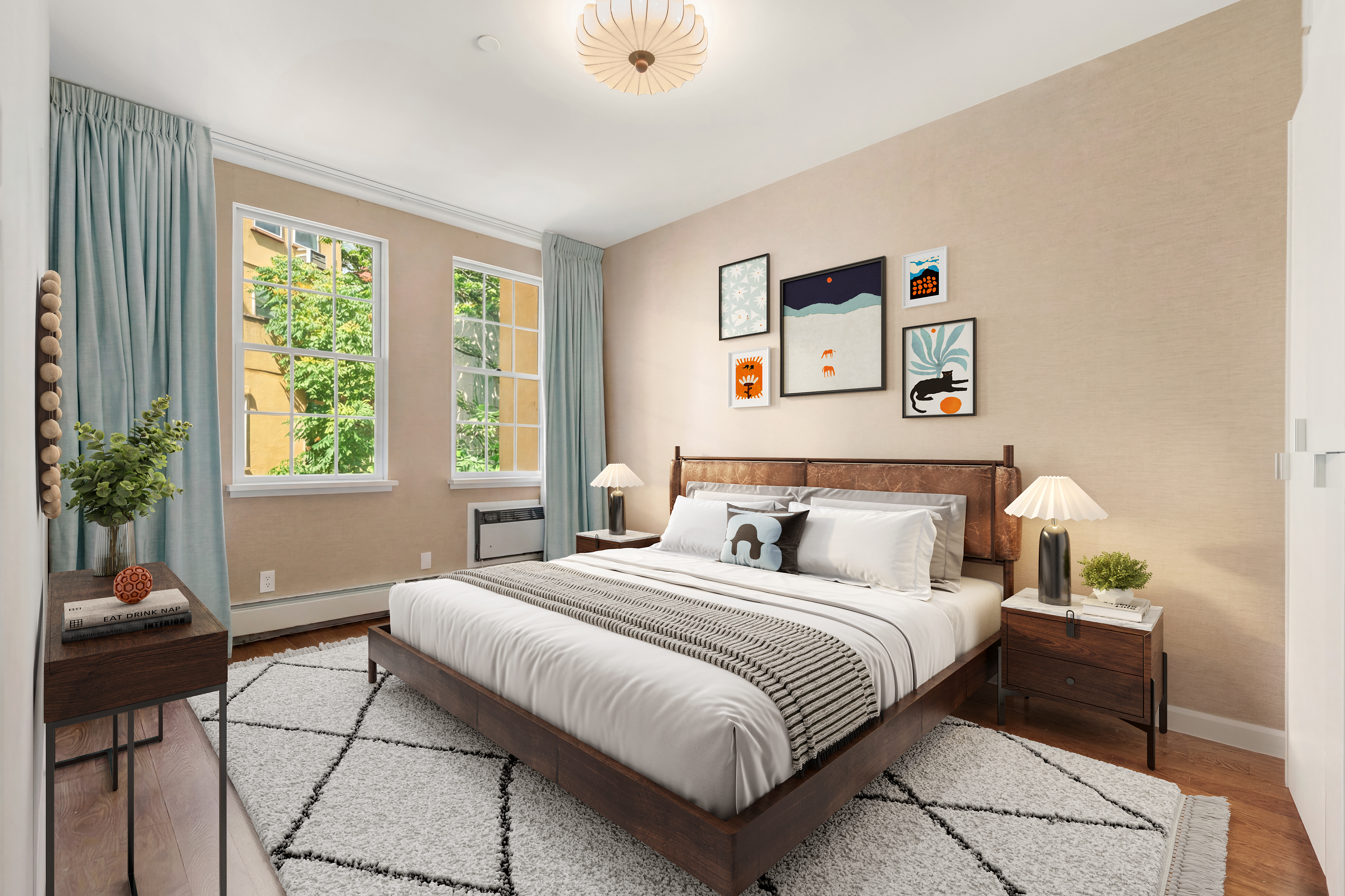 407 East 12th Street, Unit 3FE Manhattan, NY 10009 - Photo 6 of 11 a bedroom with a bed and a window