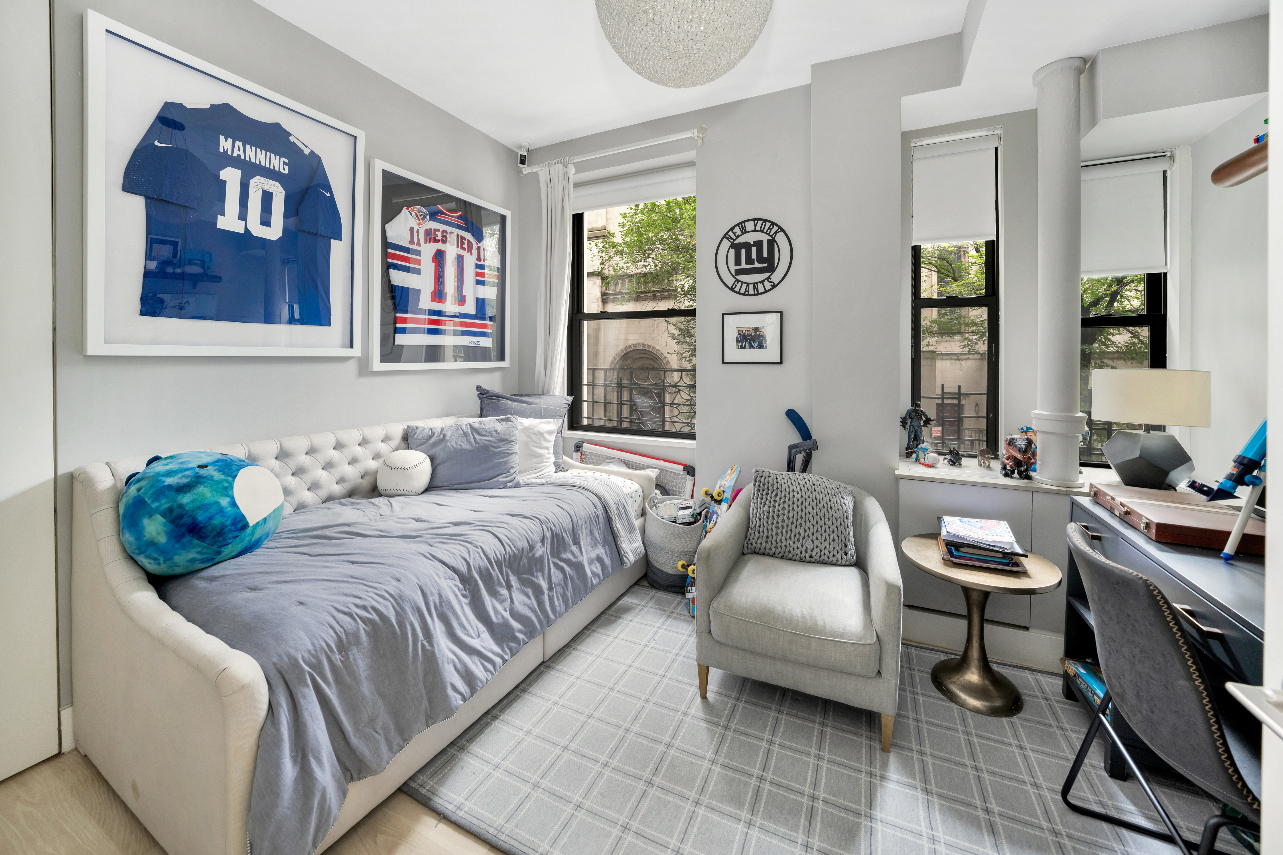 67 Park Avenue, Unit 2BC Manhattan, NY 10016 - Photo 13 of 16 a bedroom with a bed and a couch