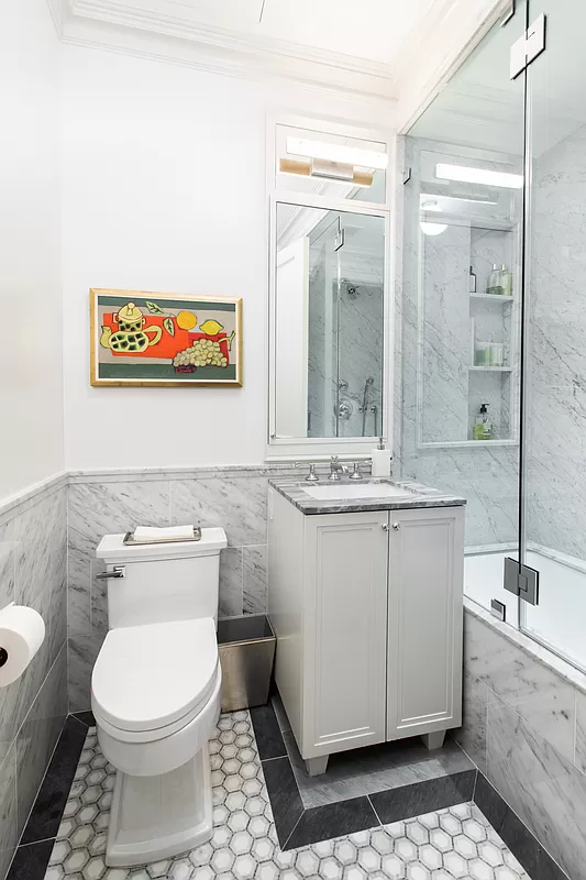 390 West End Avenue, Unit 7DS Manhattan, NY 10024 - Photo 17 of 31 a bathroom with a toilet a sink and mirror