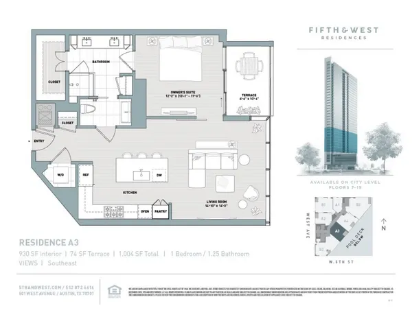 $4,050 | 501 West Avenue, Unit 703, Austin, TX 78701