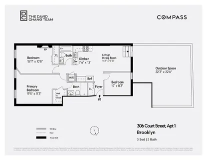 $8,400 | 306 Court Street, Unit 1 | Carroll Gardens