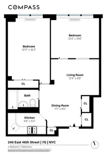 $749,000 | 240 East 46th Street, Unit 7G | Midtown East