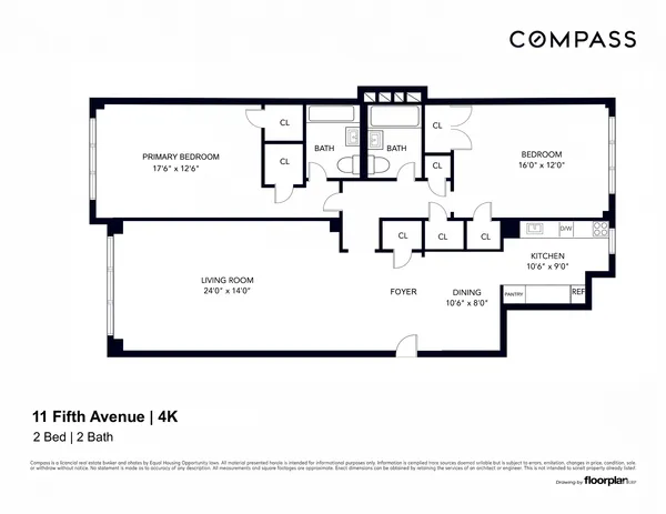 $2,495,000 | 11 5th Avenue, Unit 4K | Greenwich Village