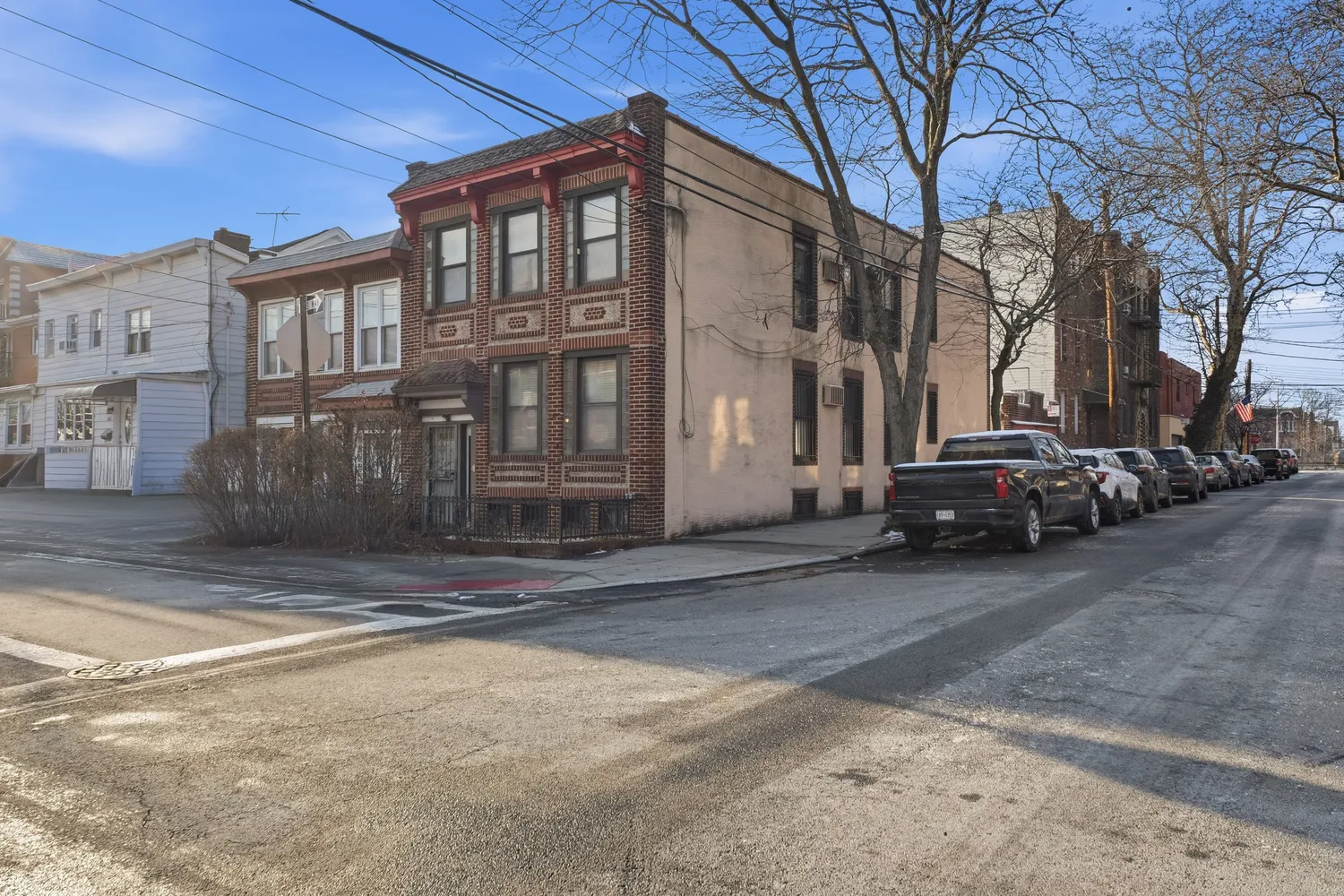 a car parked on the side of a street