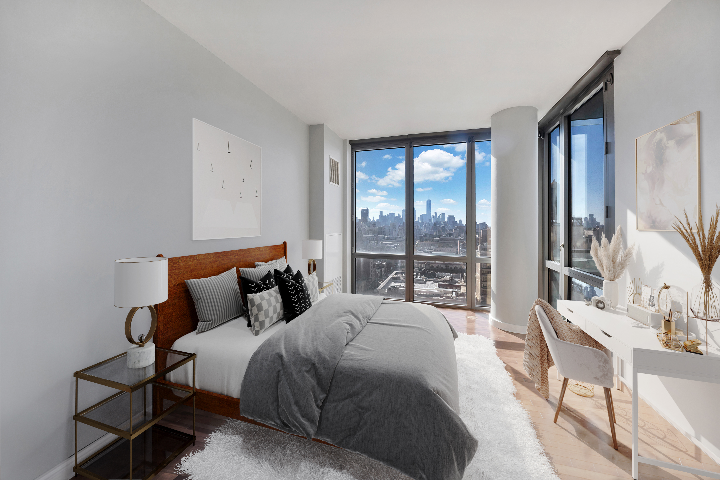 101 West 24th Street, Unit 19B Manhattan, NY 10011 - Photo 10 of 19 a bedroom with a bed and a large window