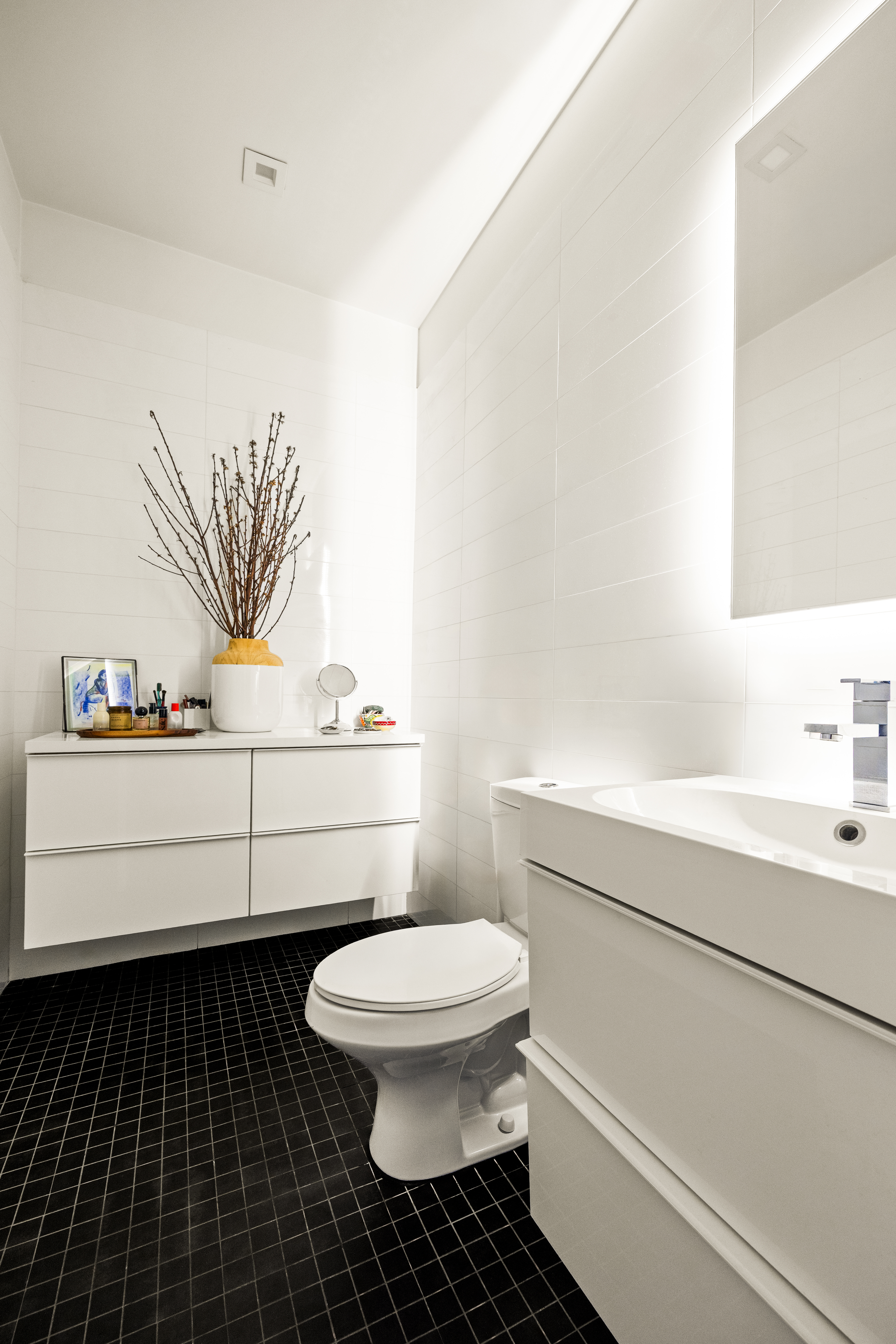 622 Grand Avenue, Unit 103 Brooklyn, NY 11238 - Photo 10 of 19 a bathroom with a sink toilet and a mirror