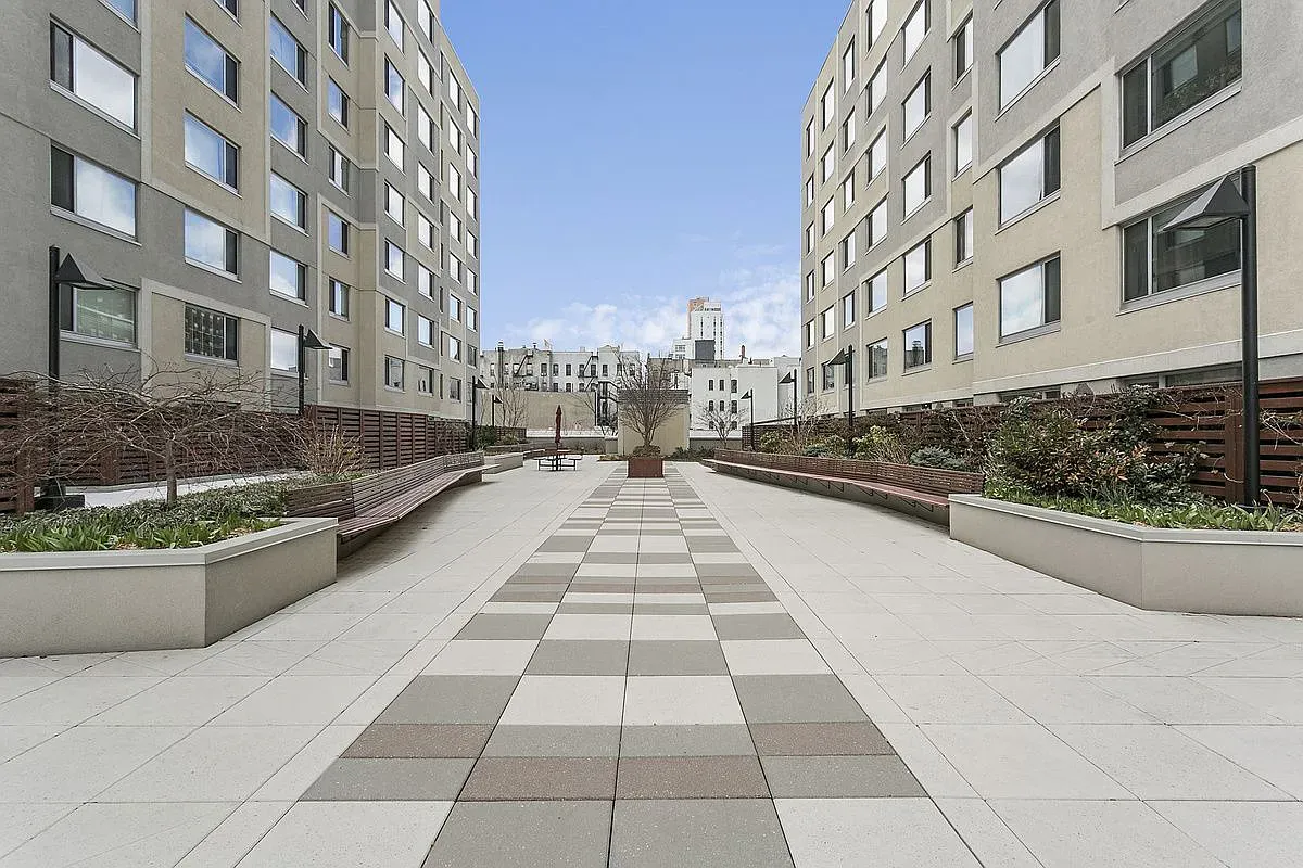 a view of a building with pathway