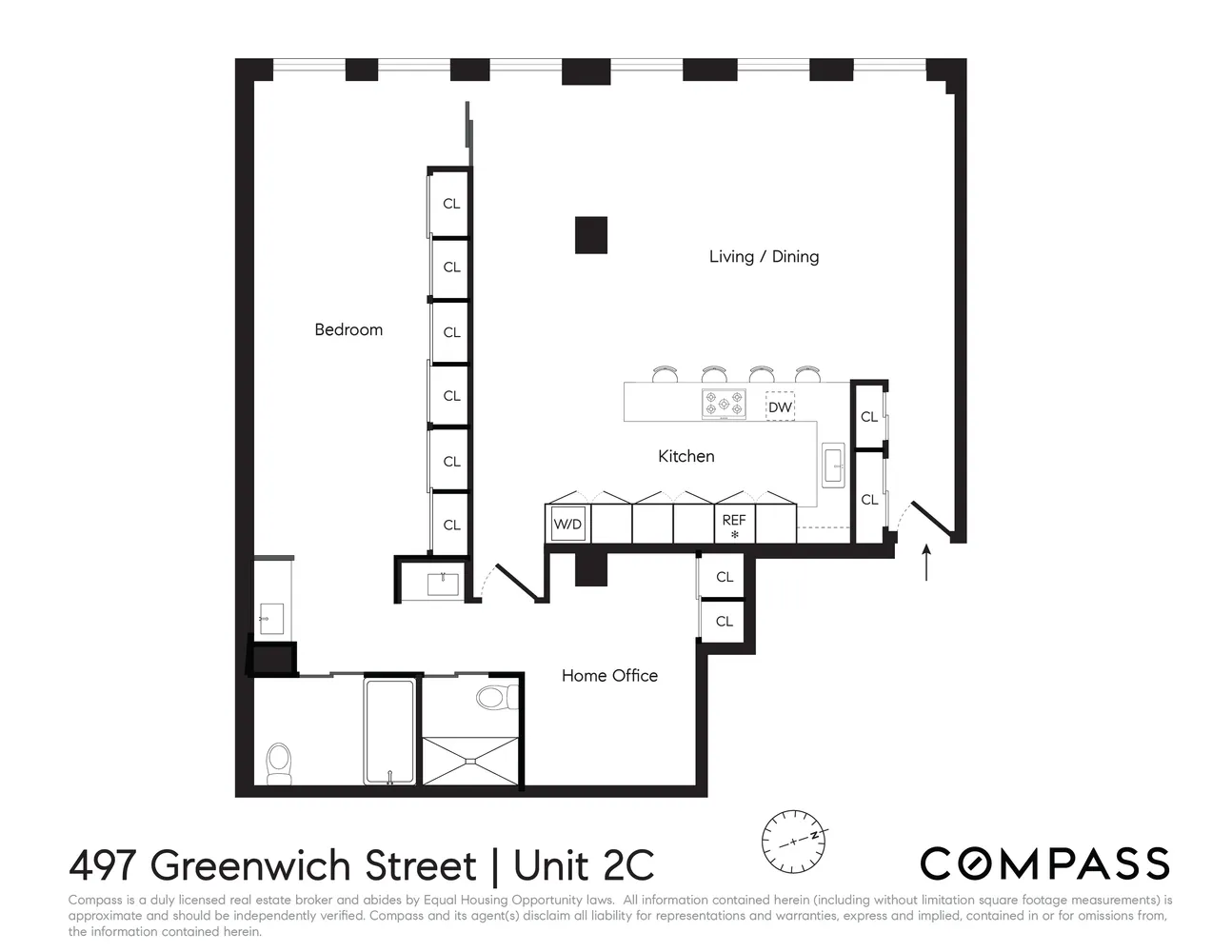$2,998,000 | 497 Greenwich Street, Unit 2C | Hudson Square