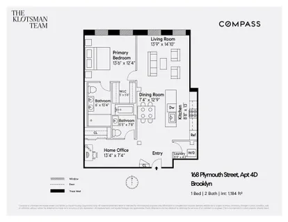 $1,795,000 | 168 Plymouth Street, Unit 4D | DUMBO