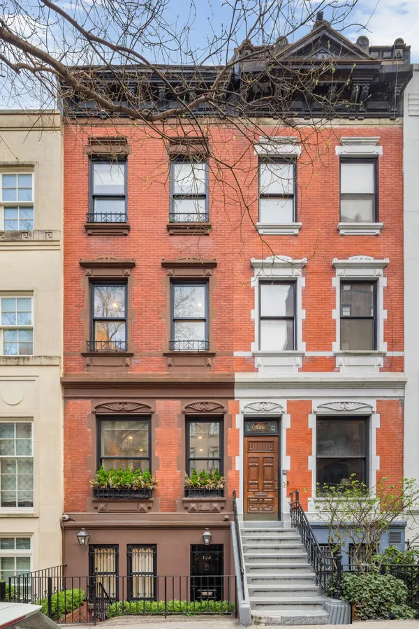 a front view of a building