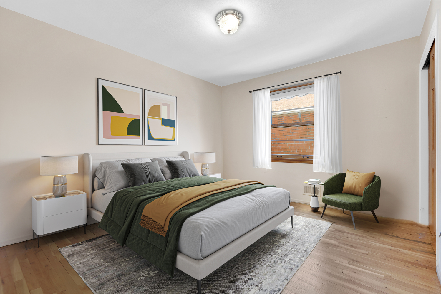 95 83rd Street Brooklyn, NY 11209 - Photo 13 of 18 a bedroom with a bed and a couch
