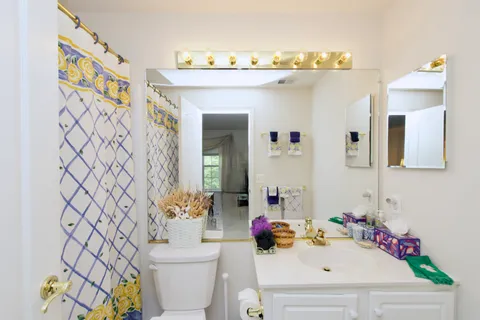 a view of backyard with green space