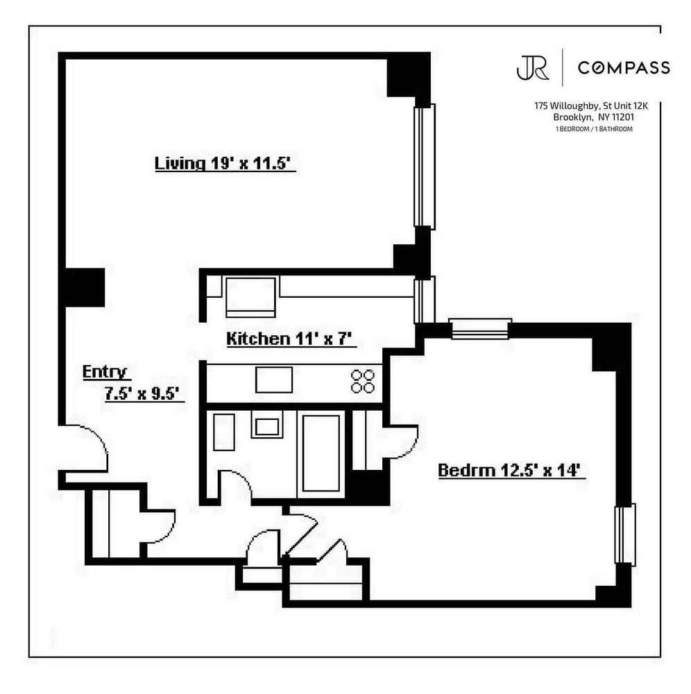 $590,000 | 175 Willoughby Street, Unit 12K | Downtown Brooklyn