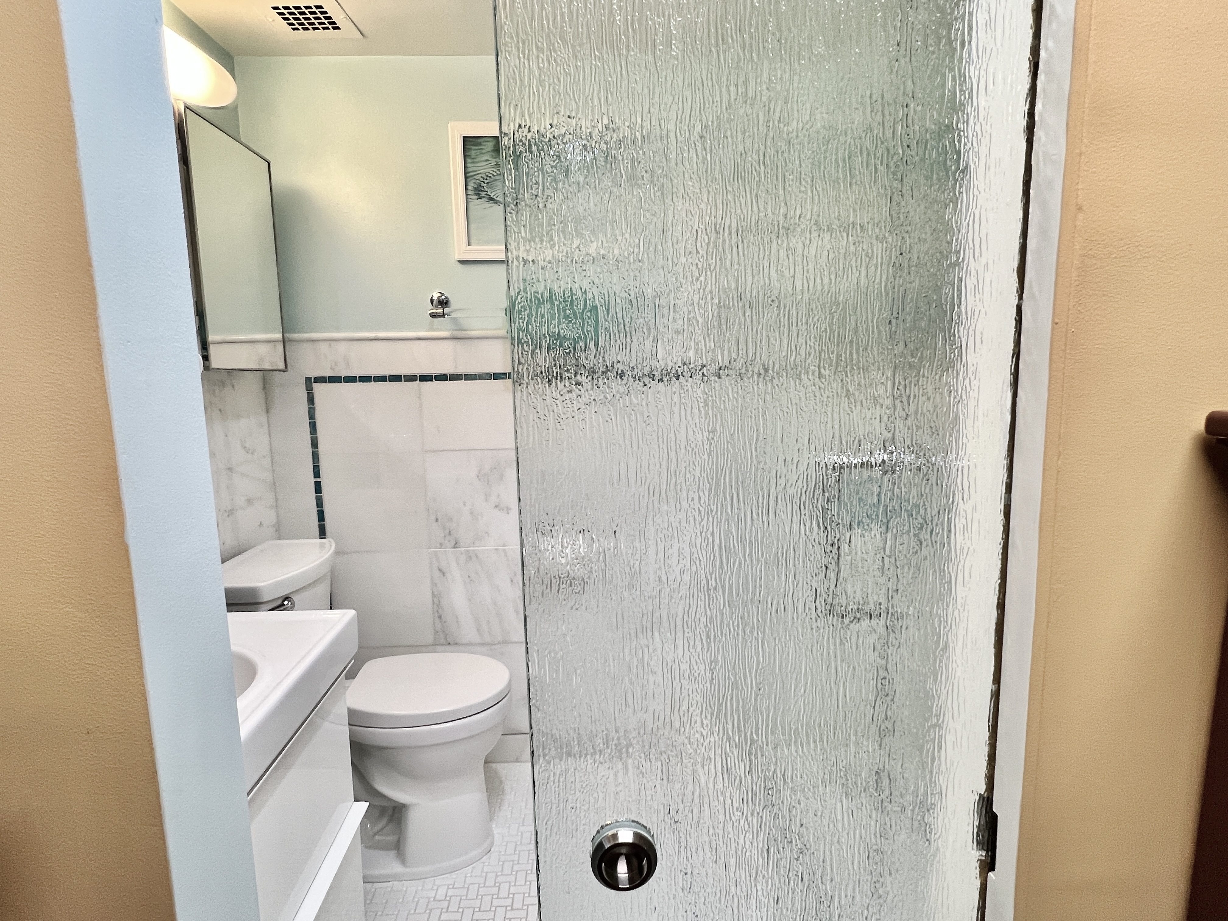 520 N Street Southwest, Unit S112 Washington, DC 20024 - Photo 13 of 40 a bathroom with a shower and a toilet