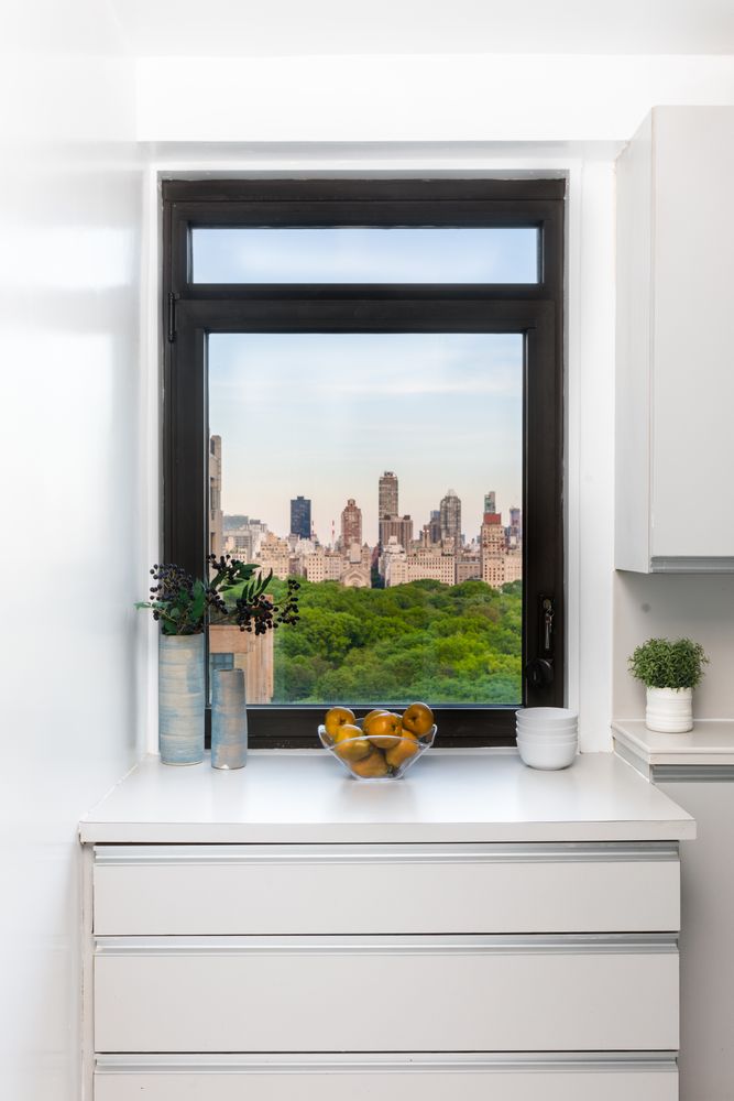 a view of city with tall buildings