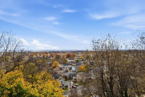view of city and green space