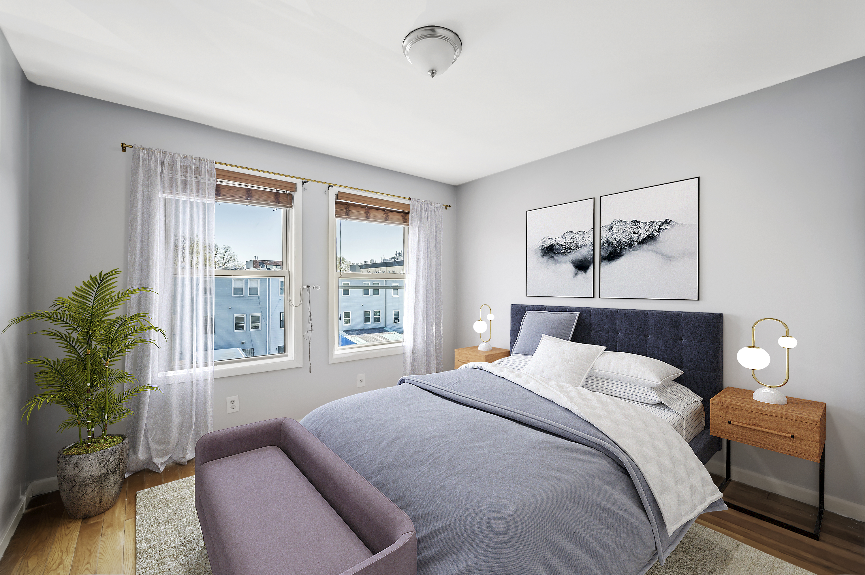 930 Jefferson Avenue, Unit 2 Brooklyn, NY 11221 - Photo 6 of 12 a bedroom with a large bed and a window