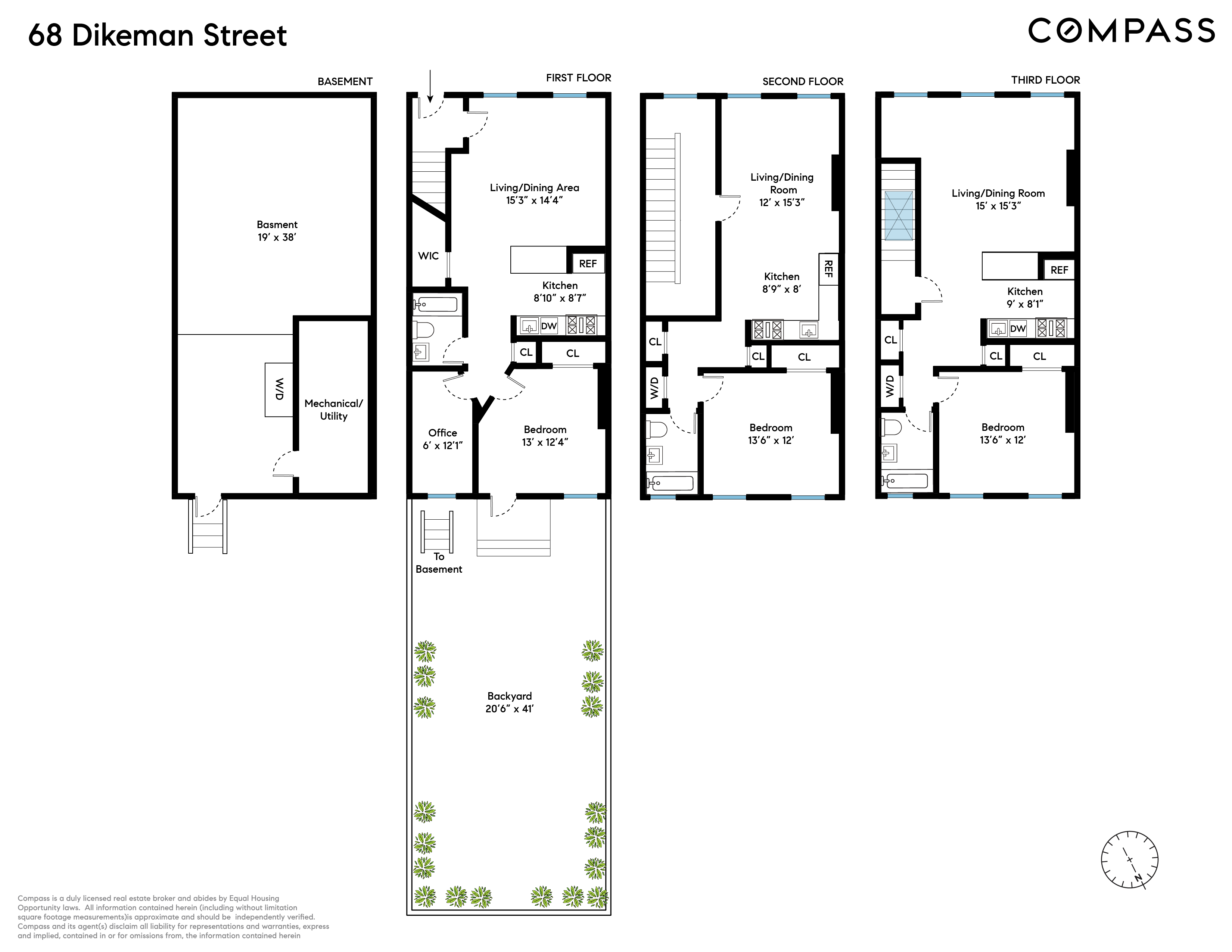 68 Dikeman Street Brooklyn, NY 11231 - Photo 17 of 17 a picture of a floor plan