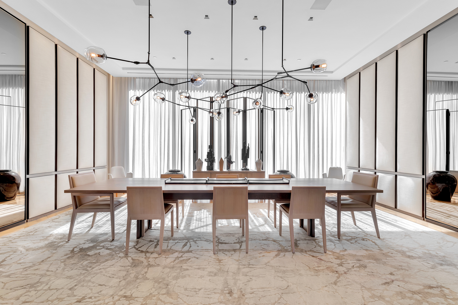 23 East 22nd Street, Unit PH Manhattan, NY 10010 - Photo 27 of 32 a view of dining table chairs and window