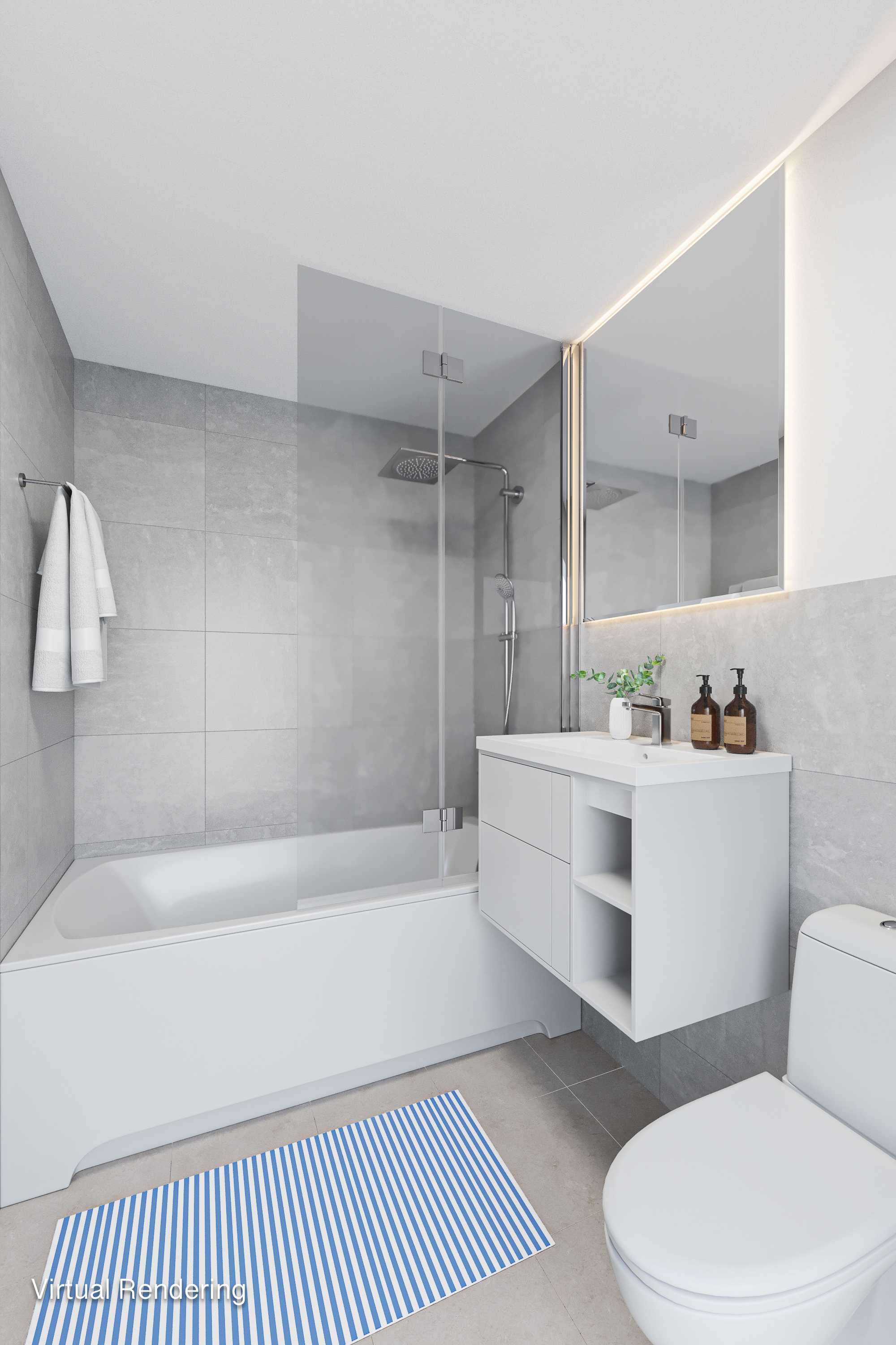 130 East 18th Street, Unit 3K Manhattan, NY 10003 - Photo 5 of 9 a bathroom with a sink a toilet and shower