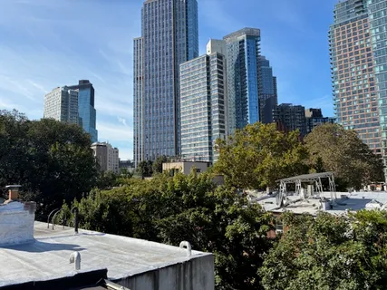 a picture of a park with large window