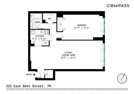 $600,000 | 333 East 66th Street, Unit 7M | Lenox Hill