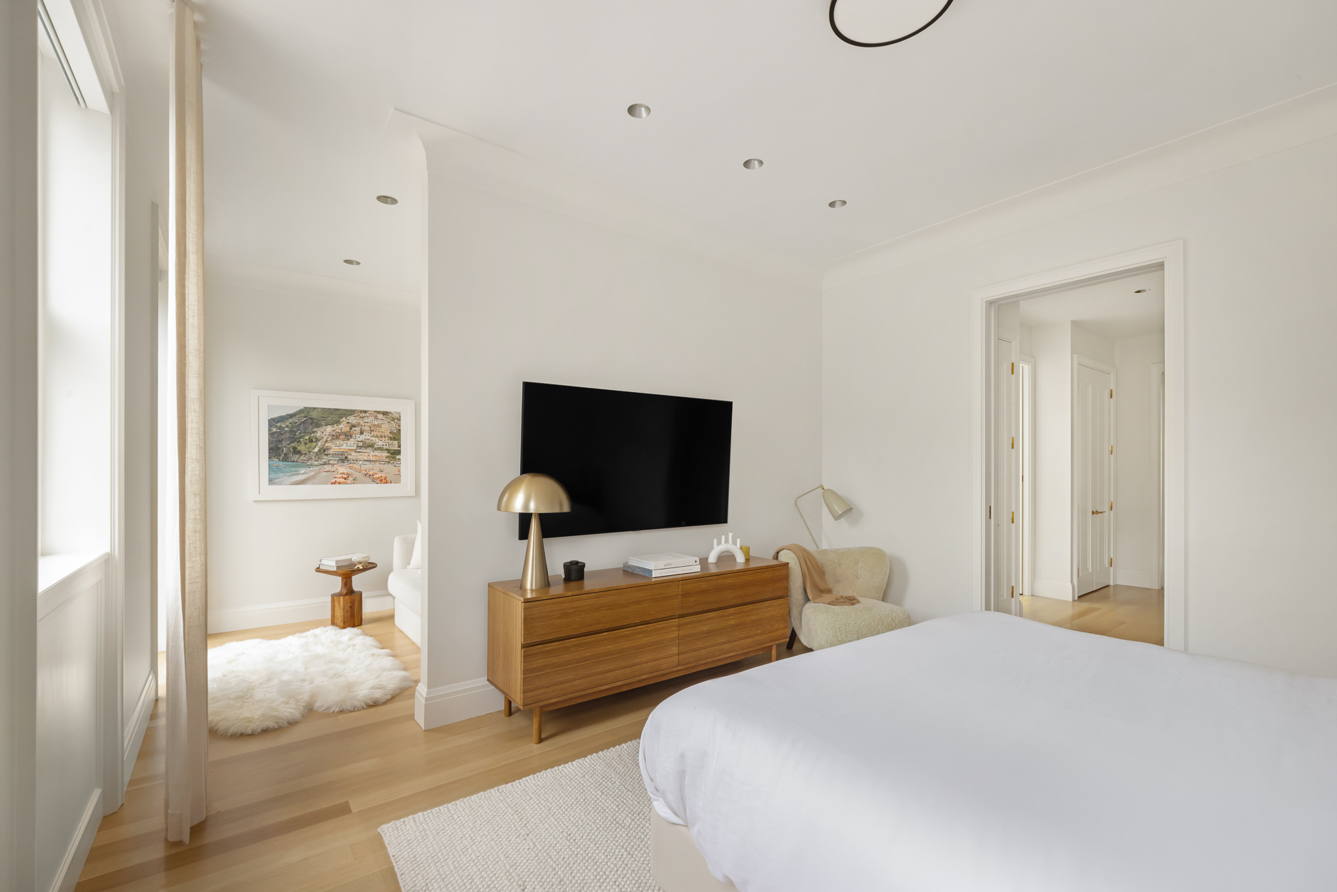 334 West 20th Street Manhattan, NY 10011 - Photo 12 of 20 a bedroom with bed and tv