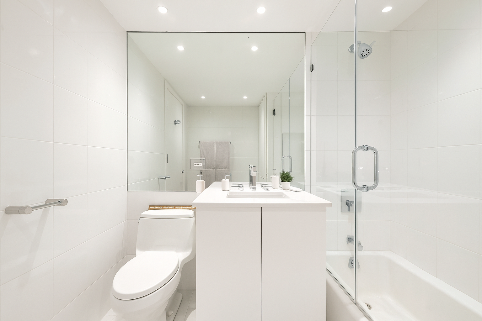 150 East 69th Street, Unit 7K Manhattan, NY 10021 - Photo 19 of 22 a bathroom with a sink a toilet and shower