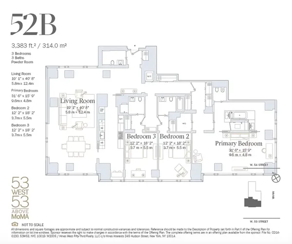 $37,500 | 53 West 53rd Street, Unit 52B | Midtown Central