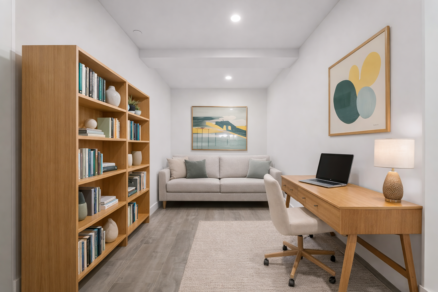 911 Nostrand Avenue, Unit 1R Brooklyn, NY 11225 - Photo 10 of 13 a living room with furniture and a book shelf