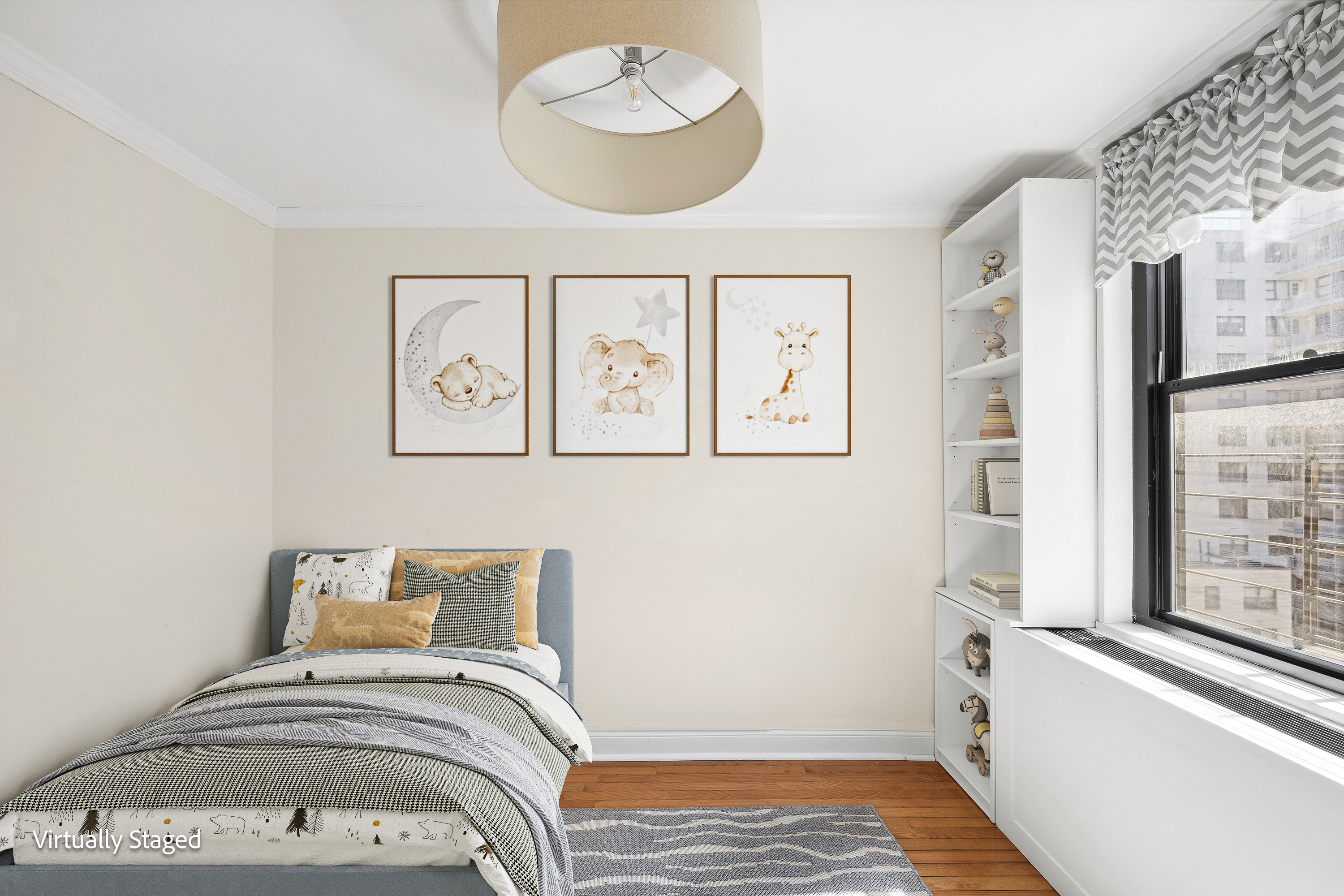 301 East 87th Street, Unit 16E Manhattan, NY 10128 - Photo 8 of 16 a bedroom with a bed and a window