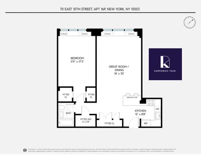 $1,395,000 | 70 East 10th Street, Unit 16P | Greenwich Village