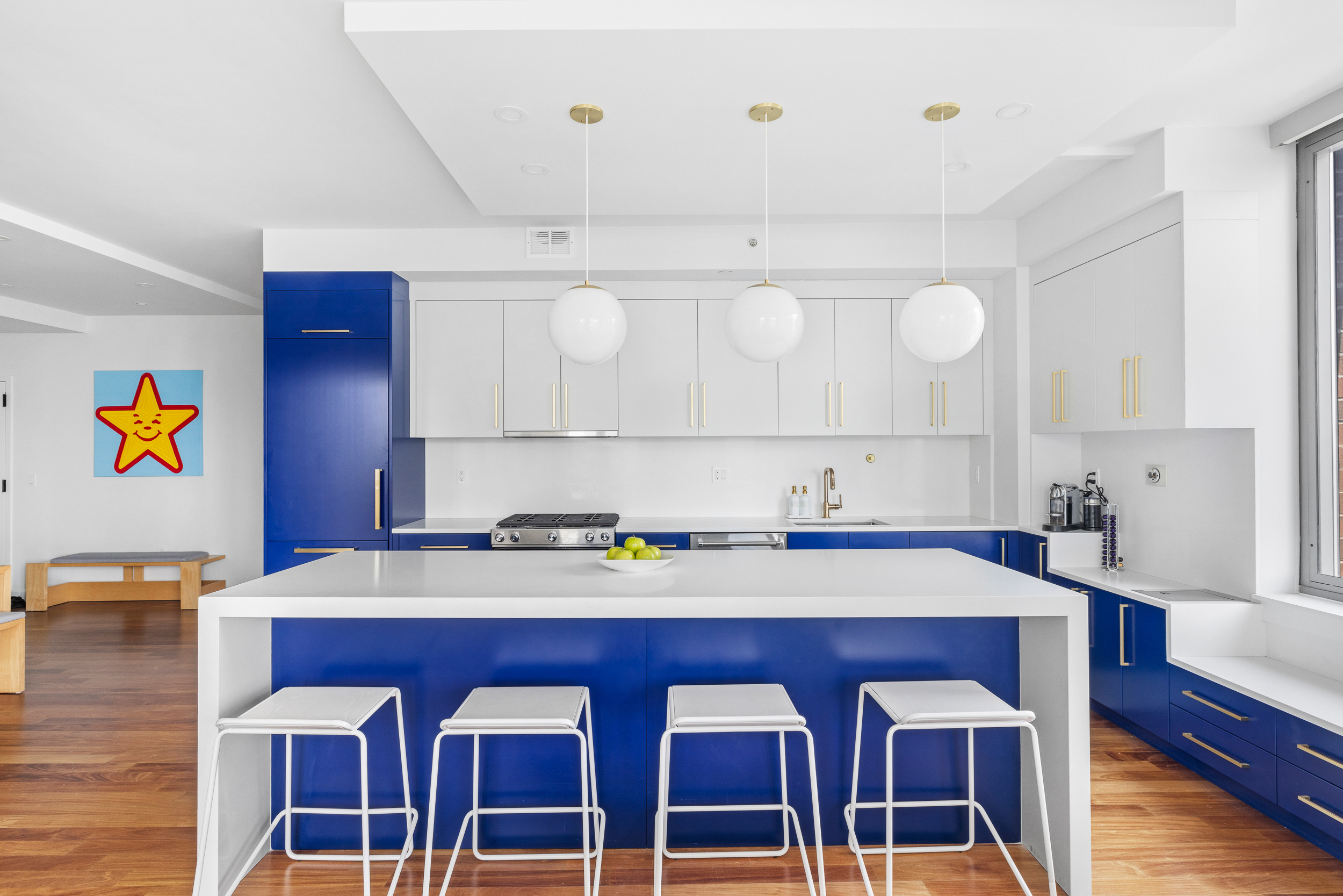 100 Jay Street, Unit 20F Brooklyn, NY 11201 - Photo 6 of 20 a view of kitchen with granite countertop a sink and white cabinets