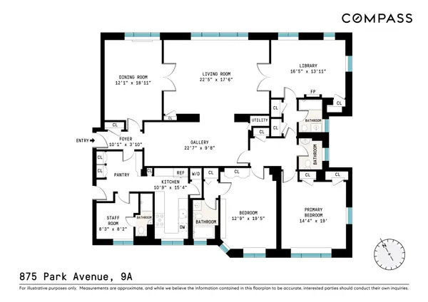 $9,495,000 | 875 Park Avenue, Unit 9AB | Upper East Side