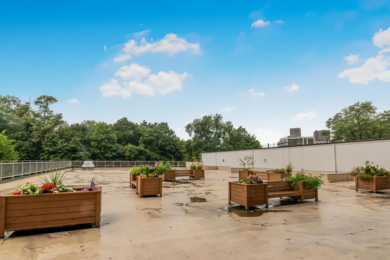 a view of swimming pool with an ocean view