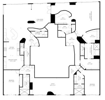 a picture of a room with furniture and a window