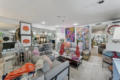 a room with furniture and a bed