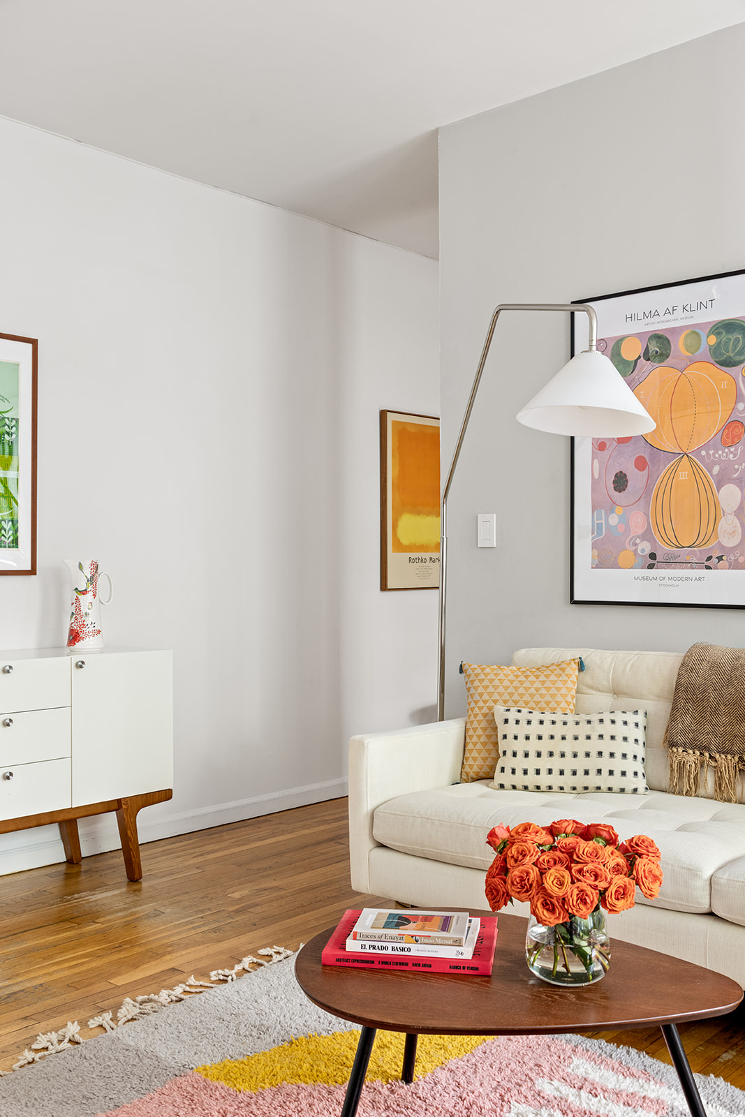295 St Johns Place, Unit 1C Brooklyn, NY 11238 - Photo 2 of 17 a living room with furniture and a wooden floor