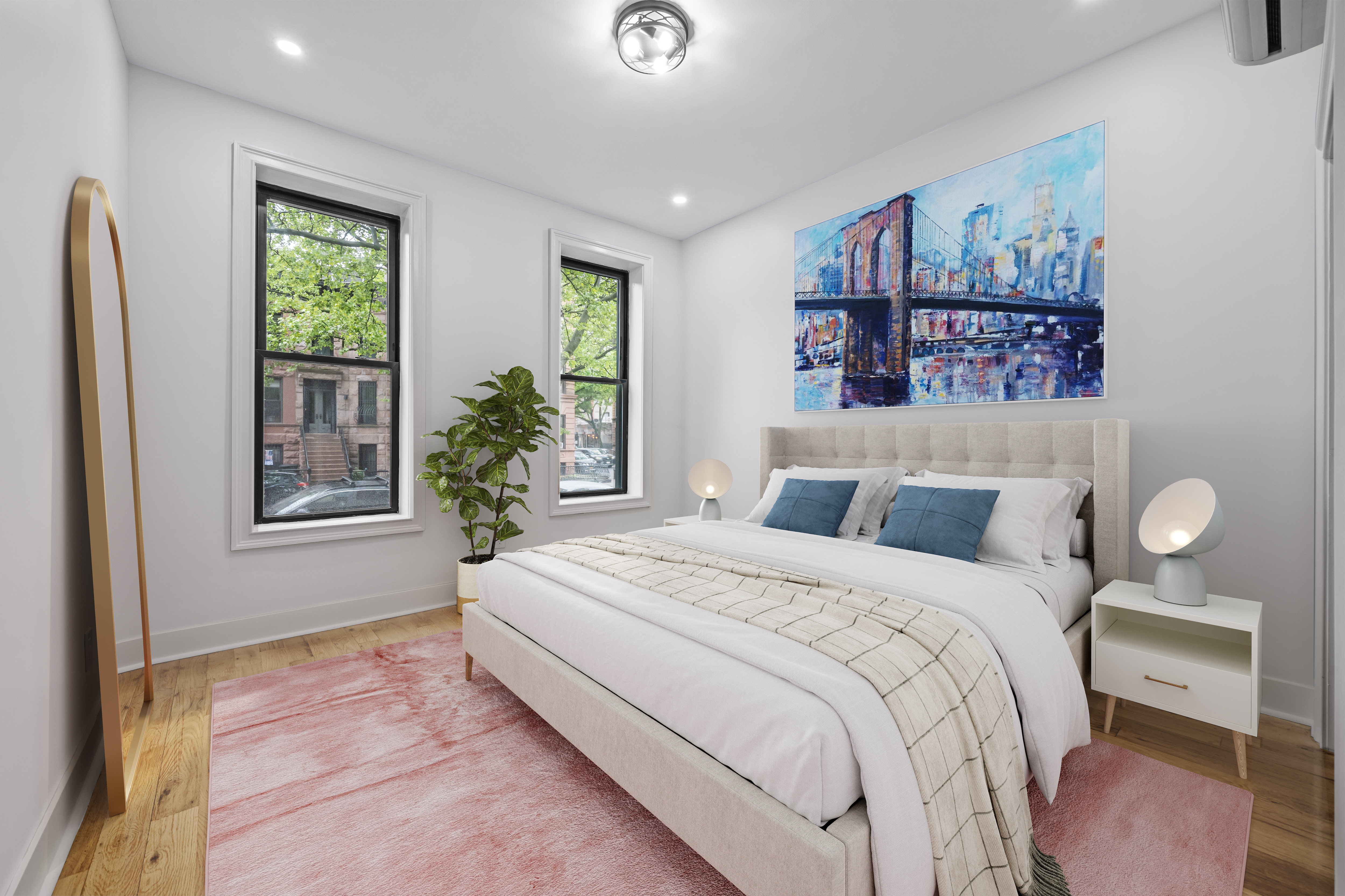 581 Decatur Street Brooklyn, NY 11233 - Photo 8 of 22 a bedroom with a large bed and a window