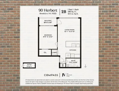 $820,000 | 90 Herbert Street, Unit 2B | Williamsburg