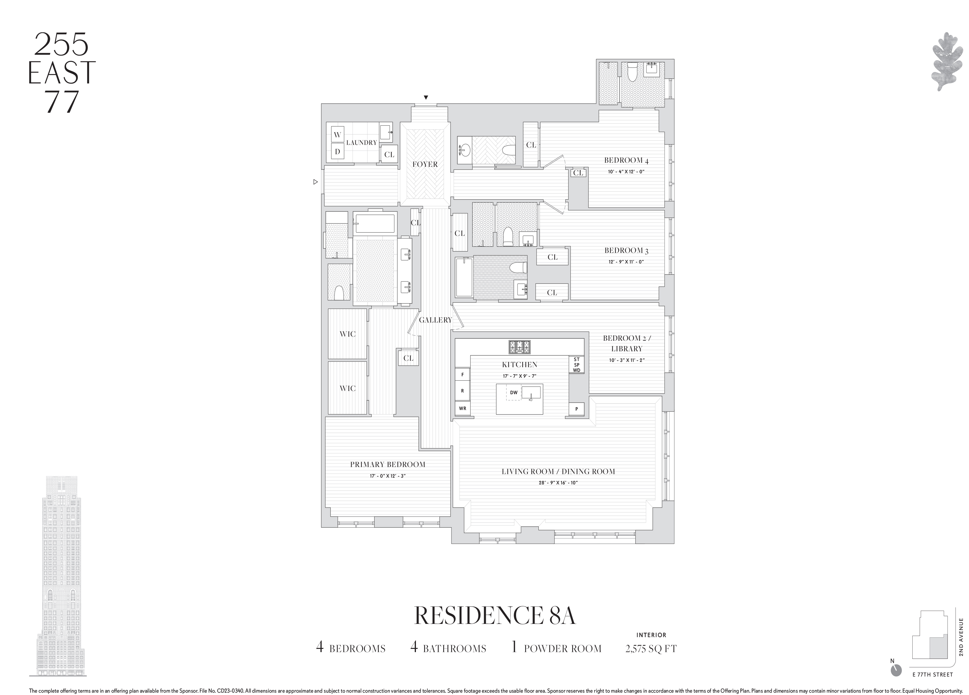 255 East 77th Street, Unit 8A Manhattan, NY 10075 - Photo 25 of 25 a picture of a floor plan