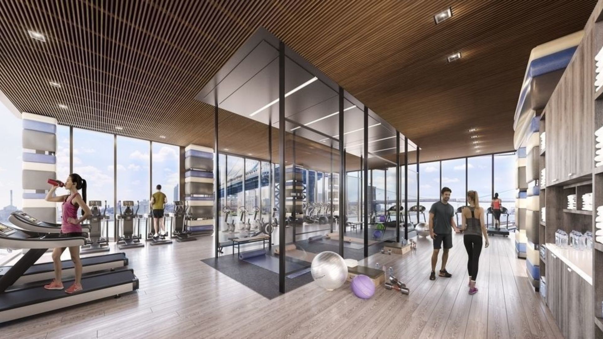 252 South Street, Unit 64G Manhattan, NY 10002 - Photo 13 of 24 a view of a room with gym equipment