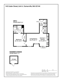 $729,000 | 143 Cedar Street, Unit 6, Somerville, MA 02144