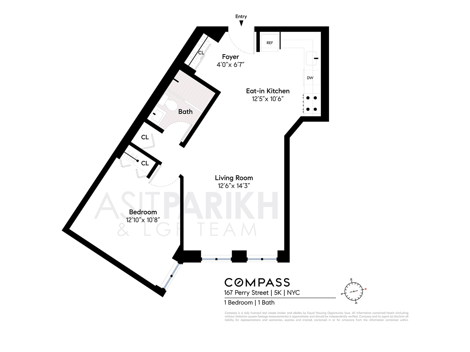 167 Perry Street, Unit 5K Manhattan, NY 10014 - Photo 10 of 10 a picture of a book and a bed