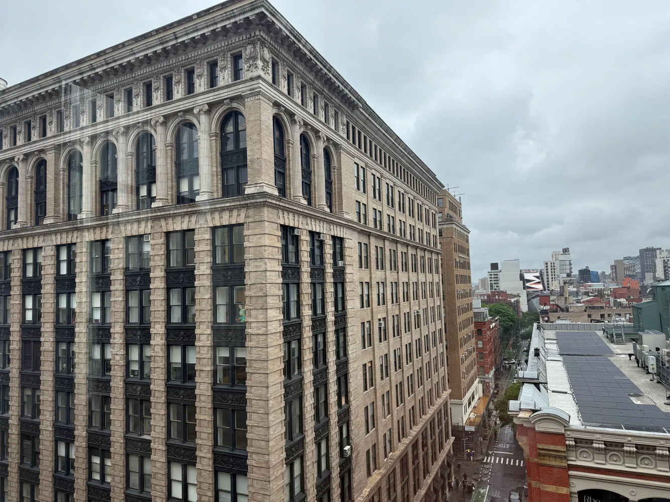 a front view of a building