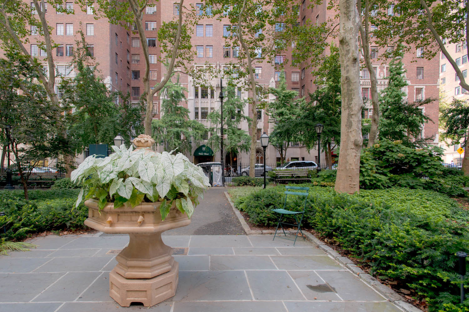 5 Tudor City Place, Unit 517 Manhattan, NY 10017 - Photo 1 of 2 a view of a fountain in the middle of garden