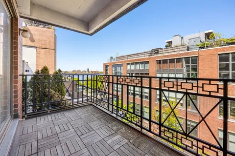a balcony with city view