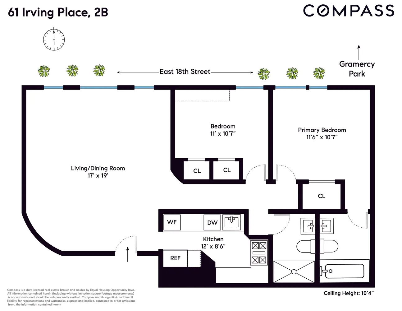 $1,500,000 | 61 Irving Place, Unit 2B | Gramercy