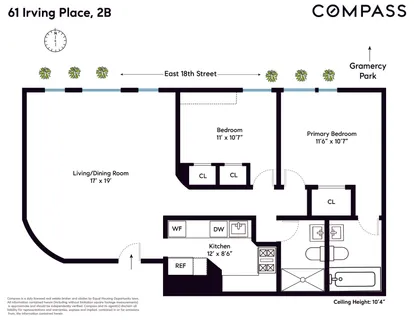 $1,500,000 | 61 Irving Place, Unit 2B | Gramercy