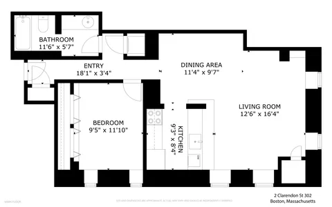 $875,000 | 2 Clarendon Street, Unit 302, Boston, MA 02116